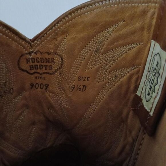 Vintage 90s Nocona Brown Teju Lizard Cowboy Boots 9.5 D Western Wear Texas Made